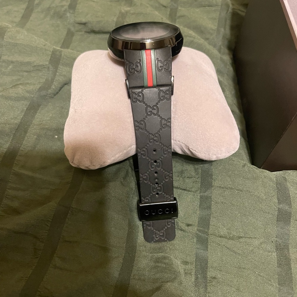 rare* i-GUCCI digital watch with web and GG Strap - Picture 4 of 7